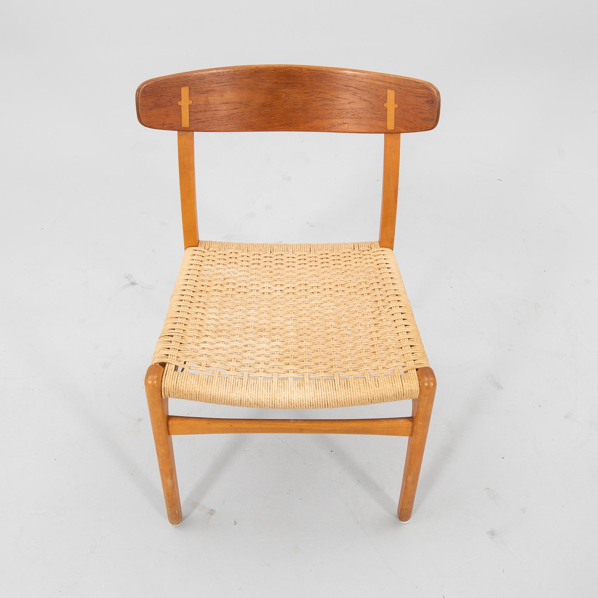Hans J. Wegner, chair, "Spisestolen" CH-23, for Carl Hansen.