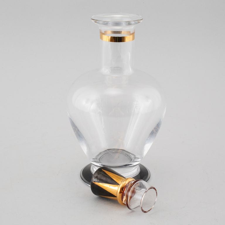 KARAFF, glas, Gunnar Cyrén, ur Nobelservisen, Orrefors, 1900-talets fjärde kvartal.
