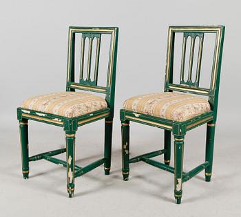 STOLAR, 1 par, gustavianska provinsarbeten, 1700-/1800-tal.