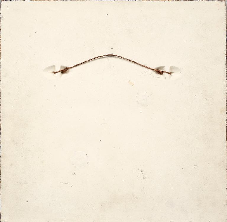 VÄGGPLAKETT, stengods, Lisa Larsson, Gustavsberg.