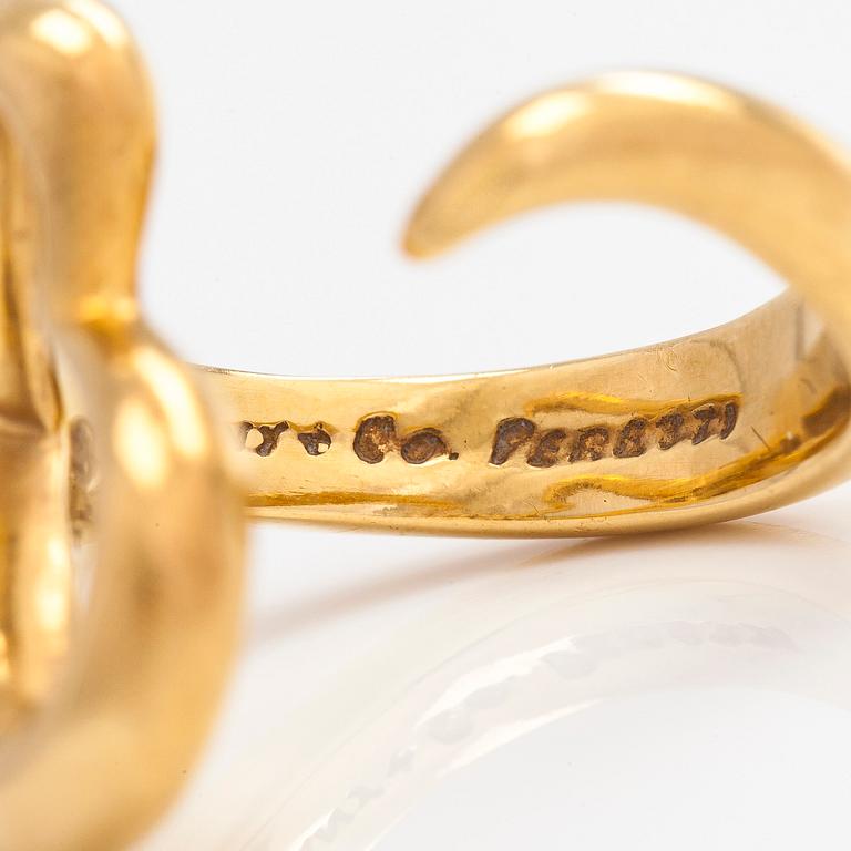 Tiffany & Co, Elsa Peretti, an 18K gold 'Open Heart' ring.