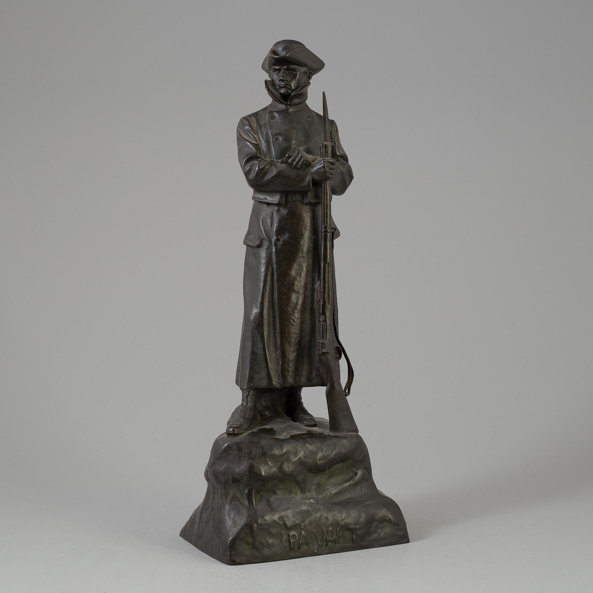 ALFRED OHLSON, SKULPTUR, brons, signerad.