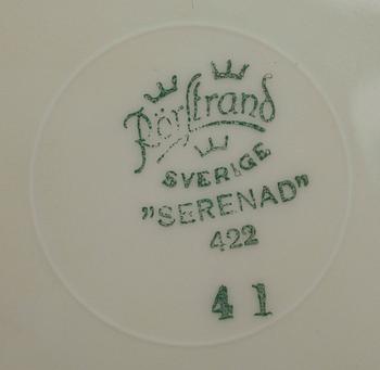 KAFFESERVIS, 27 del, porslin, "Serenad", Rörstrand, 1900-talets mitt.