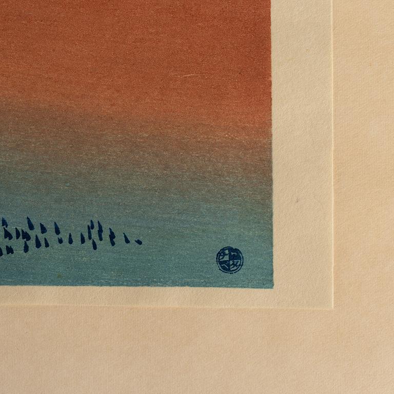 Katsushika Hokusai, efter, färgträsnitt, 1900-tal.
