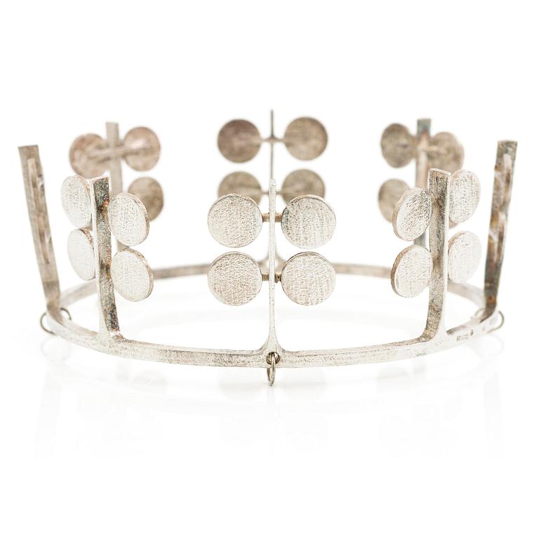 PA Lundahl-Terrs, a bridal crown, sterling silver, Växjö 1965.