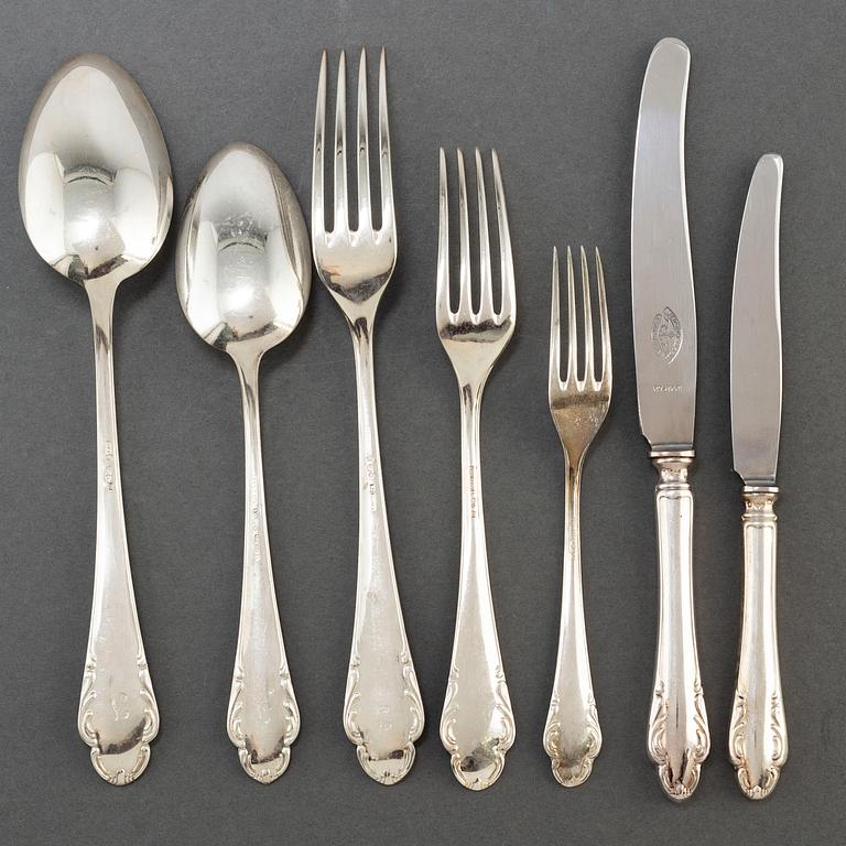 A set of silver cutlery, 66 pieces, "Haga", 1940s.