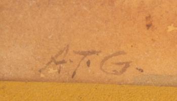 Albert Theodor Gellerstedt, akvarell signerad.