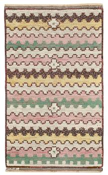 538. RUG. Part of the pattern "Lunden". Knotted pile. 115 x 68 cm. Signed MMF.