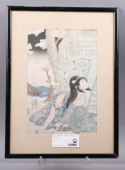 HOKUCHO, INOUE, träsnitt, Japan 1800-tal. 