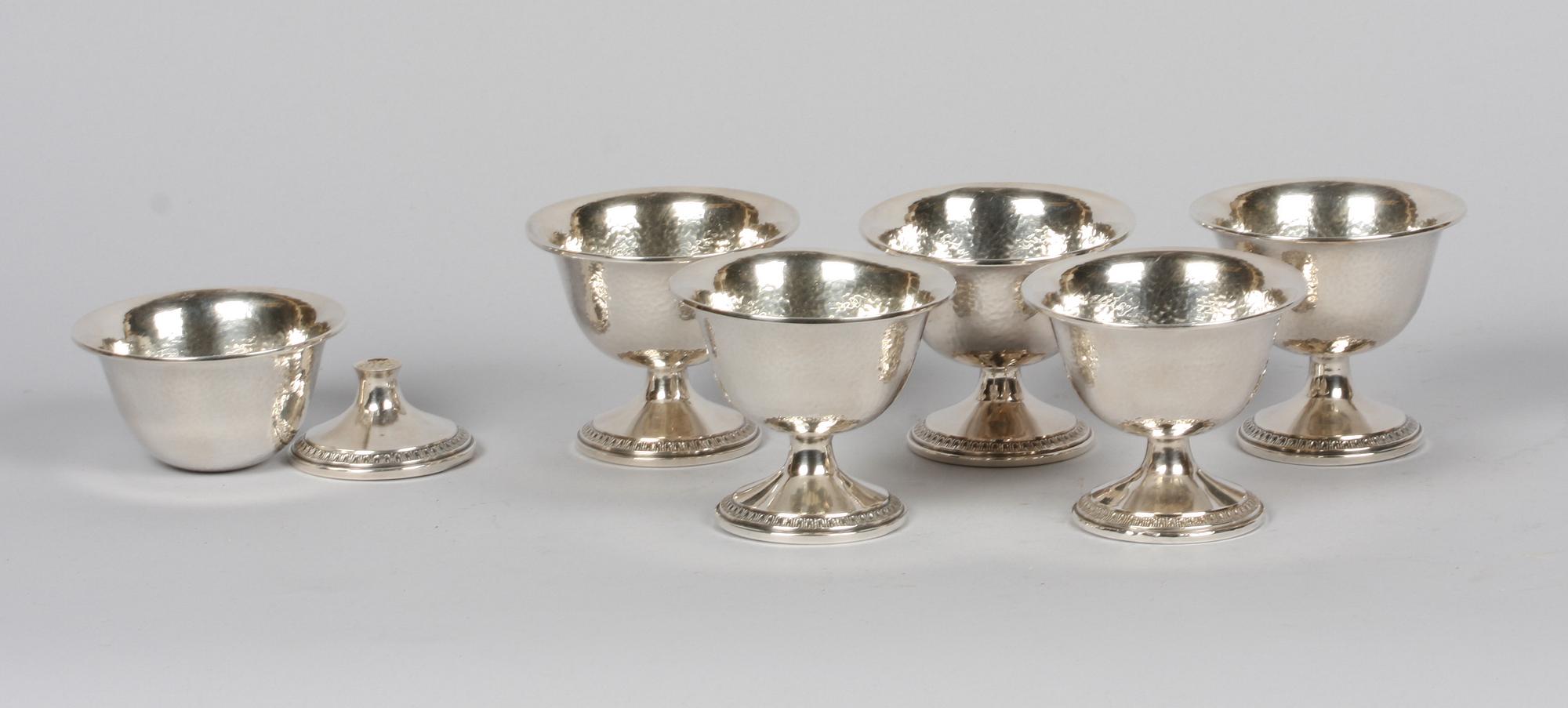 BÄGARE, 6 st, sterling silver, 1900-tal.