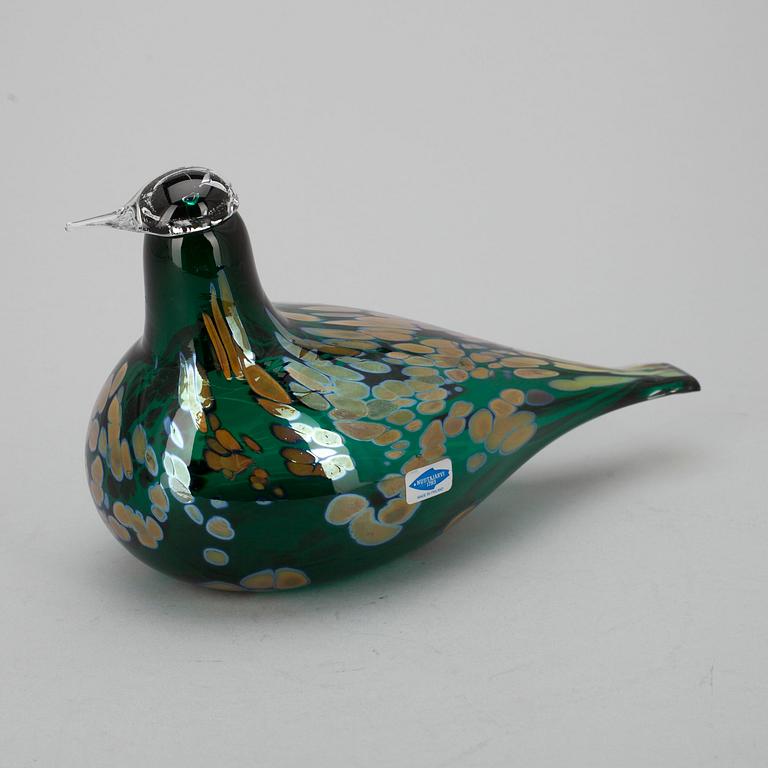 FÅGEL, glas, "Pekkasiini" signerad O.Toikka, Nuutajärvi.