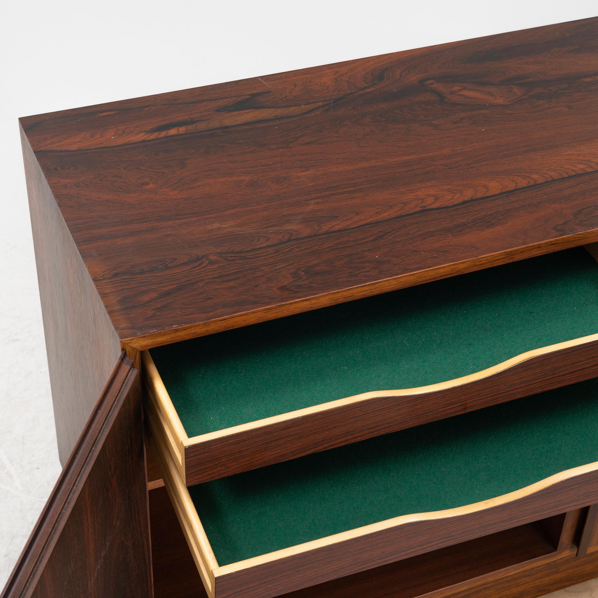A rosewood veneered sideboard, Scandinavia, 1960's/70's.