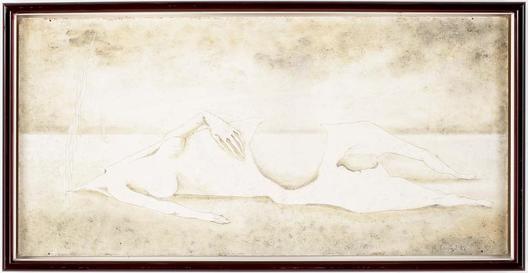 THEA EKSTRÖM, blandteknik på pannå, signerad och daterad 58.