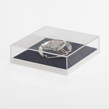 Elis Kauppi, A silver and rutile quartz brooch. Kupittaan kulta, Turku 1966.