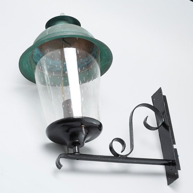 A 20th century wall lamp-.