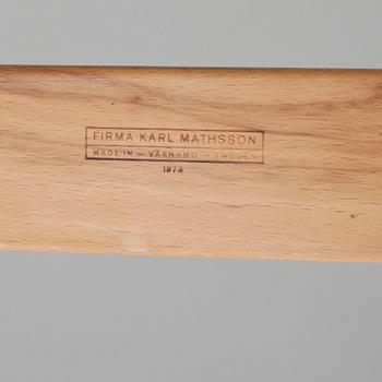 KARMSTOL, "Eva", Bruno Mathsson, Firma Karl Mathsson Värnamo, 1973.