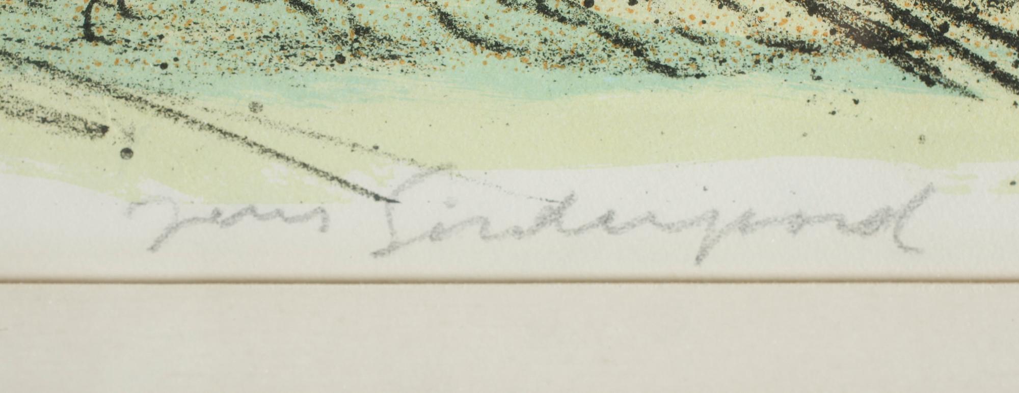 JENS SÖNDERGAARD, färglitografi, signerad.