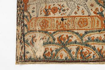 Bonadsmålning, Sydsverige, limfärg på papper, daterad 1827.