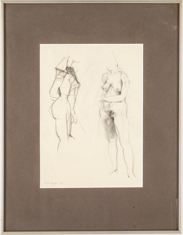 JOHN ERIK FRANZÉN, teckning, signerad, daterad 1963.