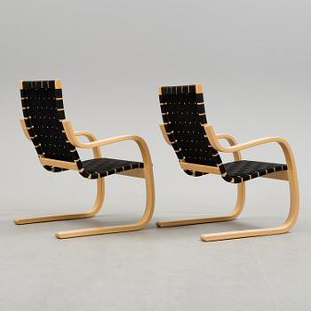 ALVAR AALTO, fåtöljer, ett par, modell 406.