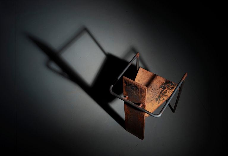 A Jonas Bohlin 'Iron Concrete' chair, Källemo AB, Värnamo 1987.