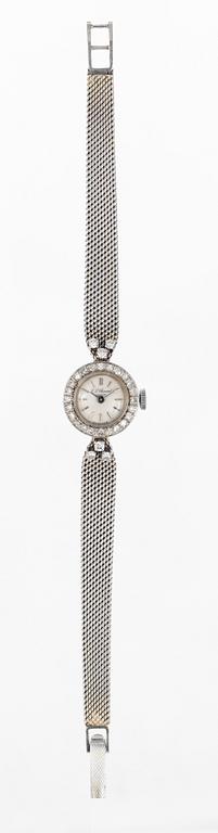 DAMARMBANDSUR, Chopard, krans av åttkantslipade diamanter samt tre briljantslipade på vardera sida.