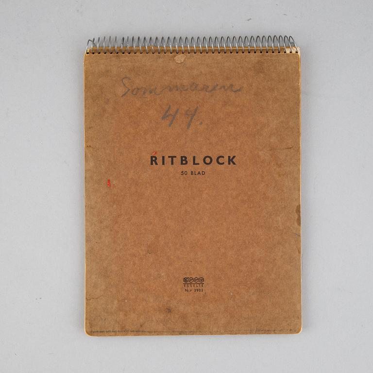 Two sketch books by Carl Kylberg.