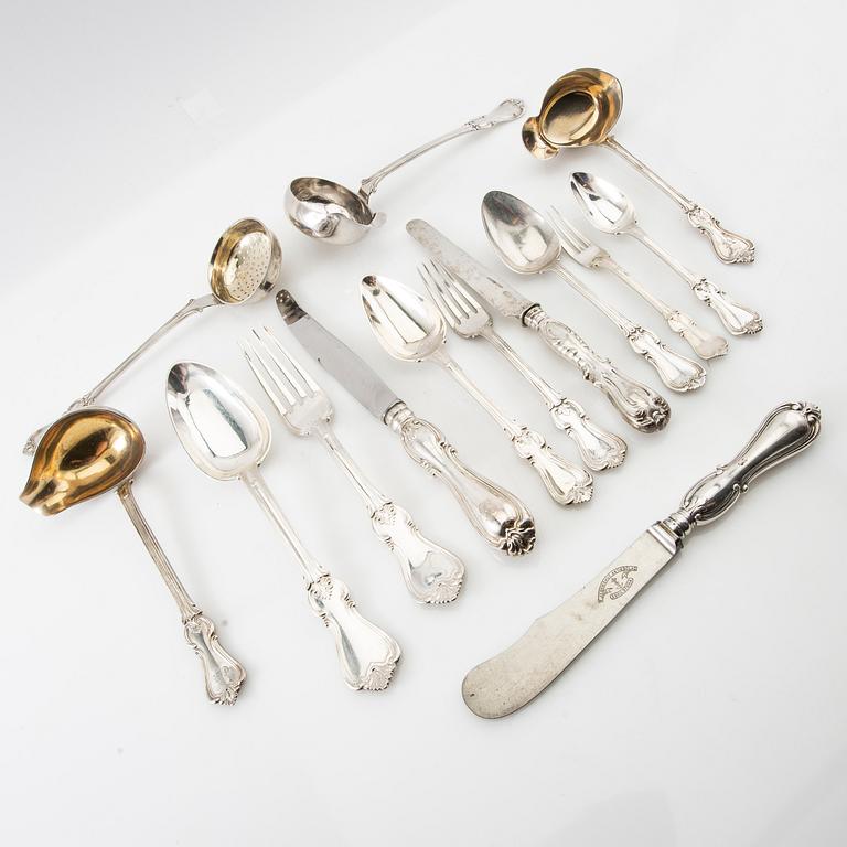 Cutlery approx. 123 dlr "Olga" silver Stockholm late 19th century - early 20th century.