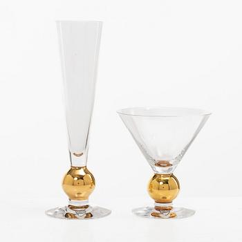 Gunnar Cyrén, a 23 piece "Nobel" glass service, Orrefors.