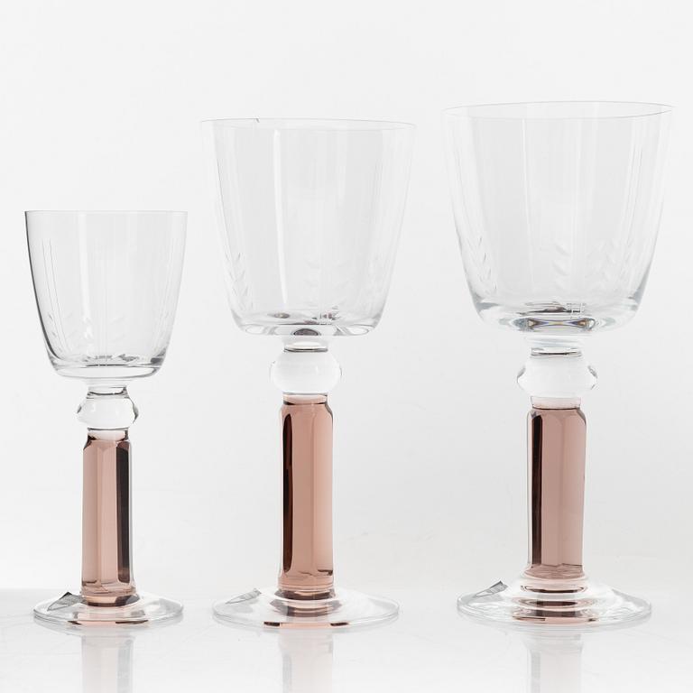 Gunnar Cyrén, a 'Versailles' glass service, Orrefors.