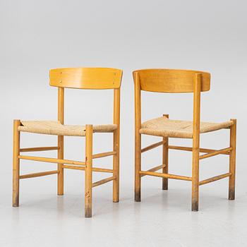 Børge Mogensen, 4 chairs, model J39. Fredericia Furniture Factory, Denmark.