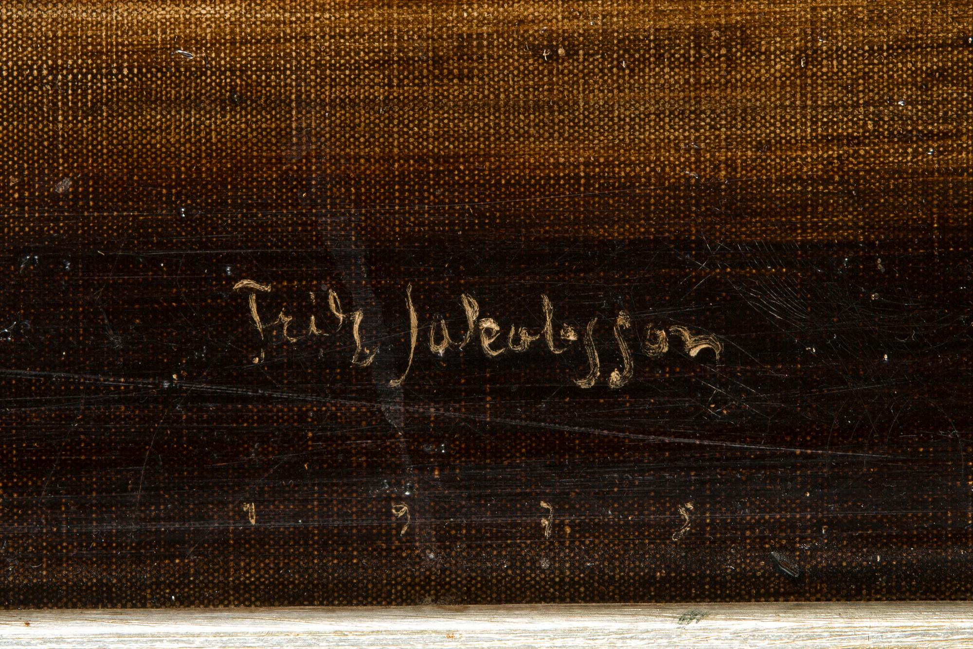 Fritz Jakobsson, olja på duk, signerad.