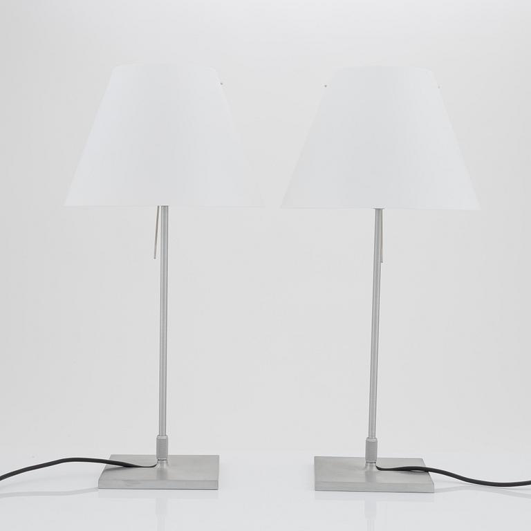 Paolo Rizzatto, a pair of 'Costanzina' table lamps, Luceplan, Italy.