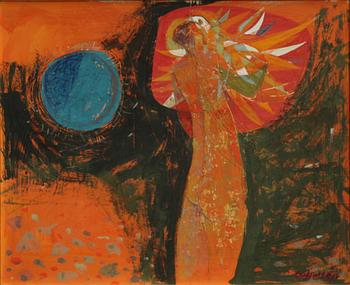 CARL OTTO HULTEN, blandteknik på pannå. Sign o dat 51.