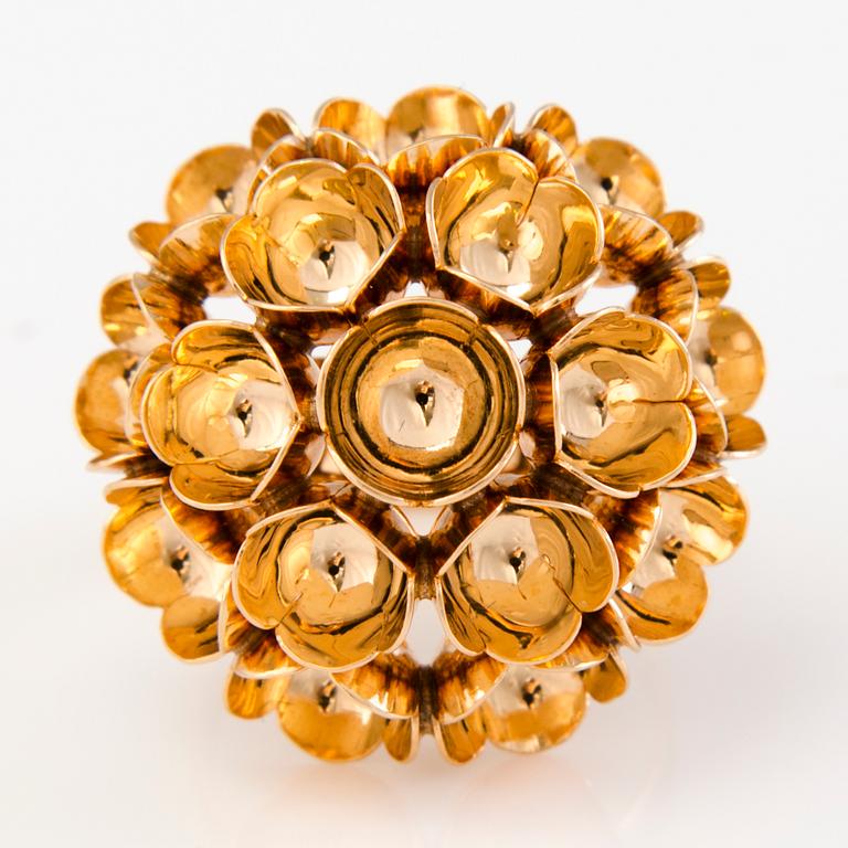 LIISA VITALI, SORMUS, "Kevät", 14K kultaa, Westerback, Helsinki 1967.