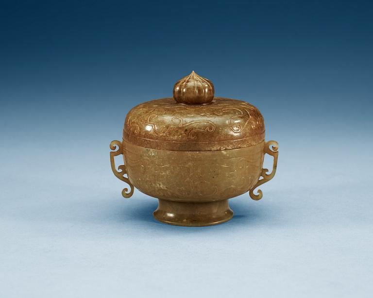 An archaistic jar with cover, China.