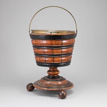 A 19th Century wooden champagne cooler.