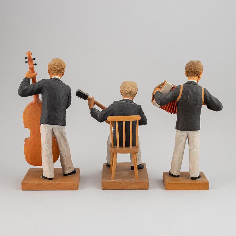 HERMAN ROSELL, sculptures, 3, wood, signed and dated 1950.