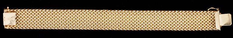 ARMBAND, 14K guld, Italien, importstämplar Faber Art. Vikt 40,7 g.