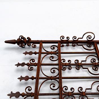 A cast iron early 1900s fence.