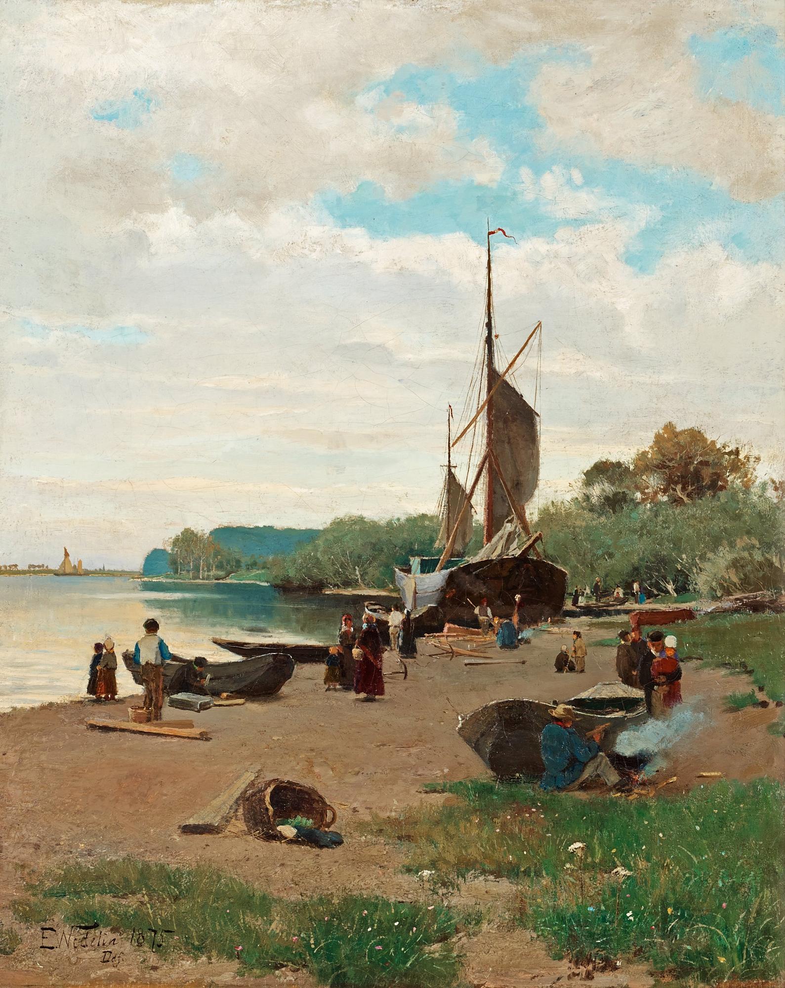 Erik Wedelin, Sailboat on the beach.
