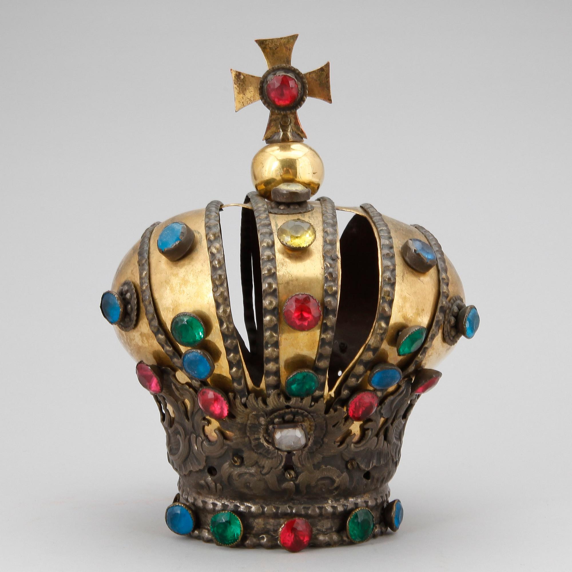 HELGONKRONA, mässing, rokokostil Ryssland, 1800-tal.