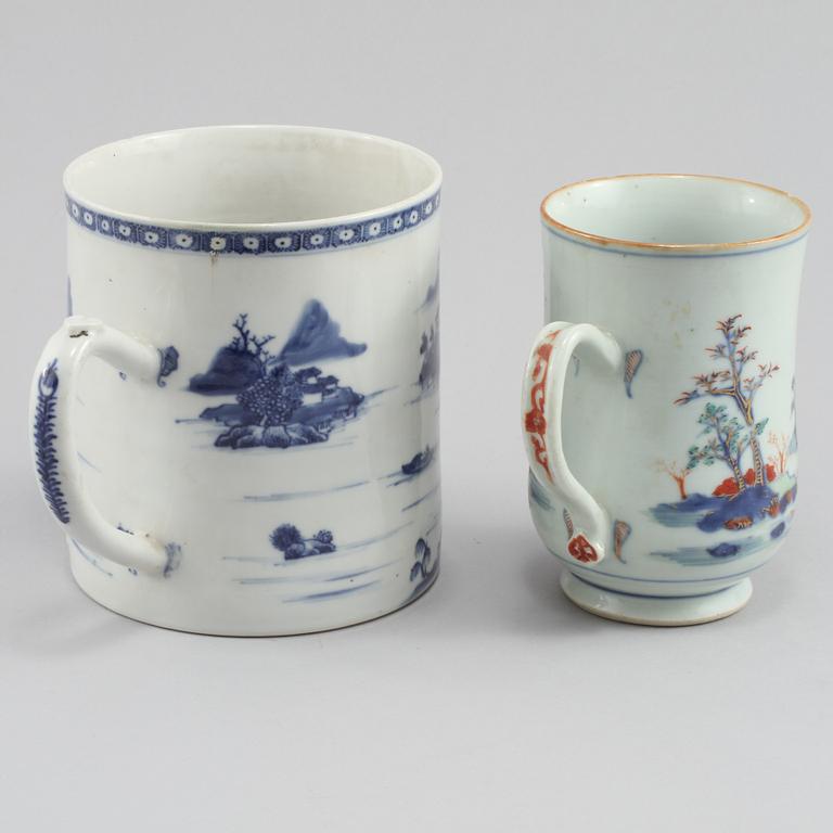 STOP samt MUGG, porslin, Kina, 1700-tal.