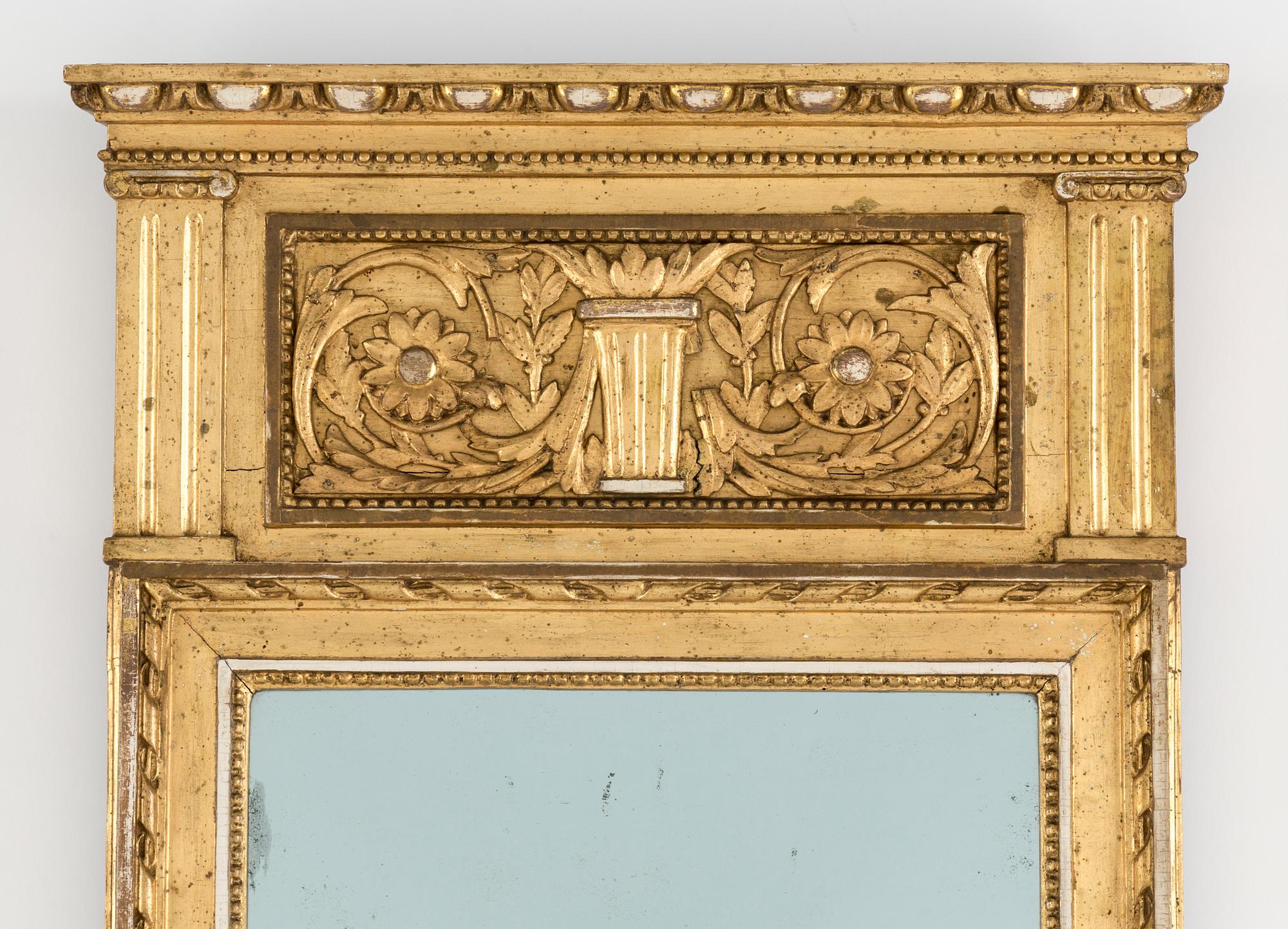 A late Gustavian late 18th century mirror.