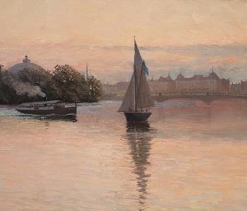 Gottfrid Kallstenius, View over Stockholm from Beckholmen.