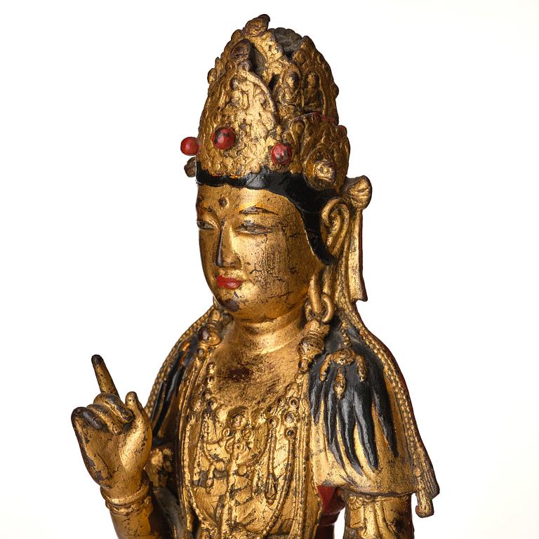 Stående Avalokiteshvara, brons. Möjligen Korea.
