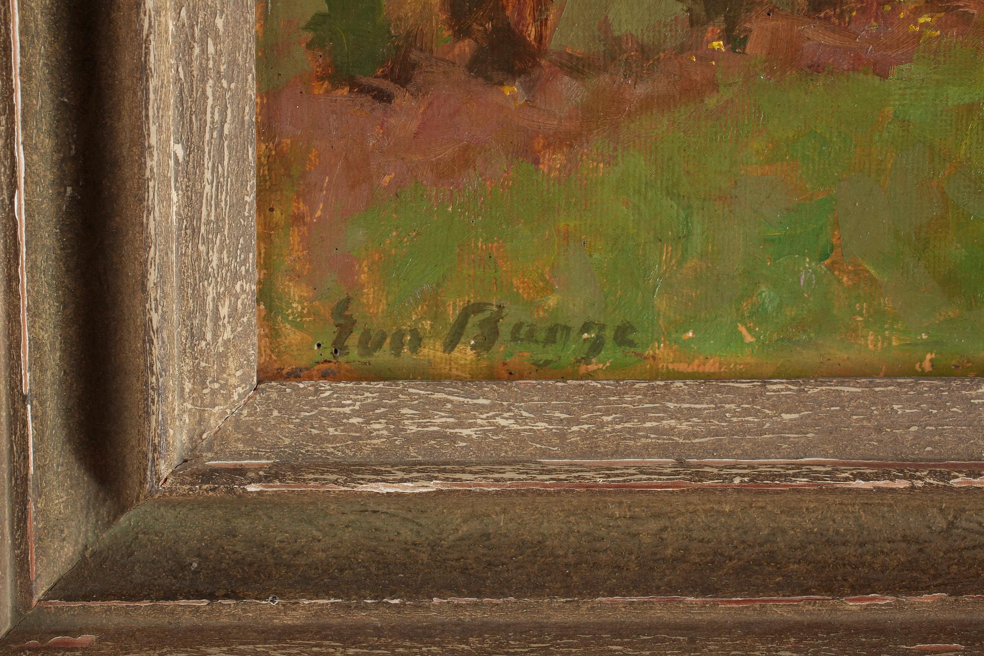 EVA BAGGE, olja på pannå, sign.