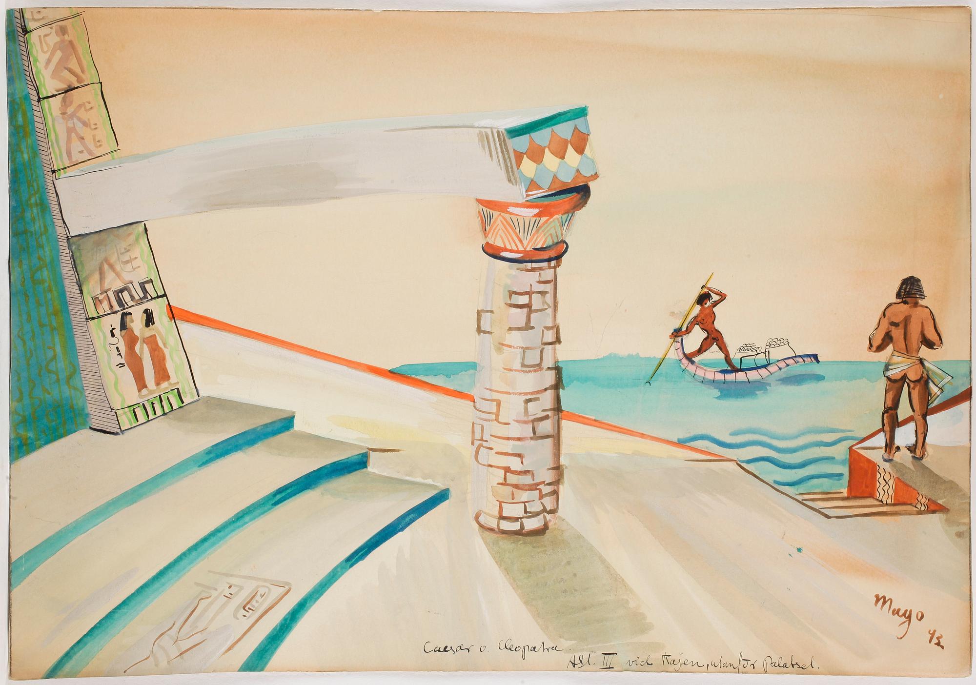 MAX GOLDSTEIN (MAGO), ca 25 st, dräktskisser, flertalet signerade och daterade, september/oktober 1993.