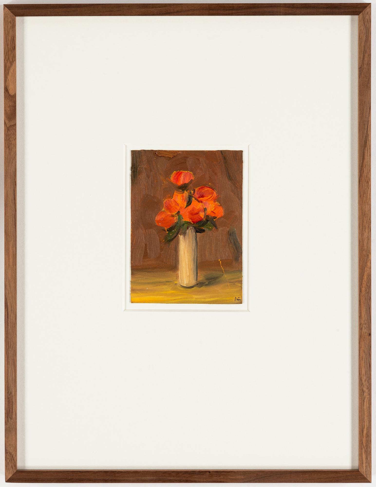 Peter Frie, oil on paper, signed.