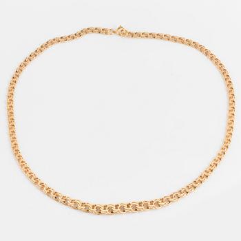 COLLIER, 18K guld, doserad bismarcklänk.